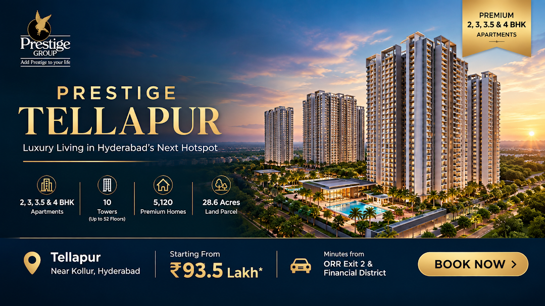 Prestige Tellapur (Prestige Golden Grove) - premium 2, 3 and 4 BHK apartments near Tellapur, Hyderabad